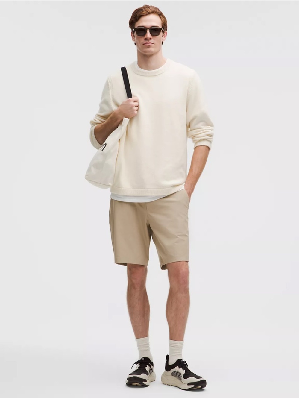 Lululemon ABC Classic Fit Shorts 9” Warpstreme Khaki Mens 36-L Stretch 5 Pockets